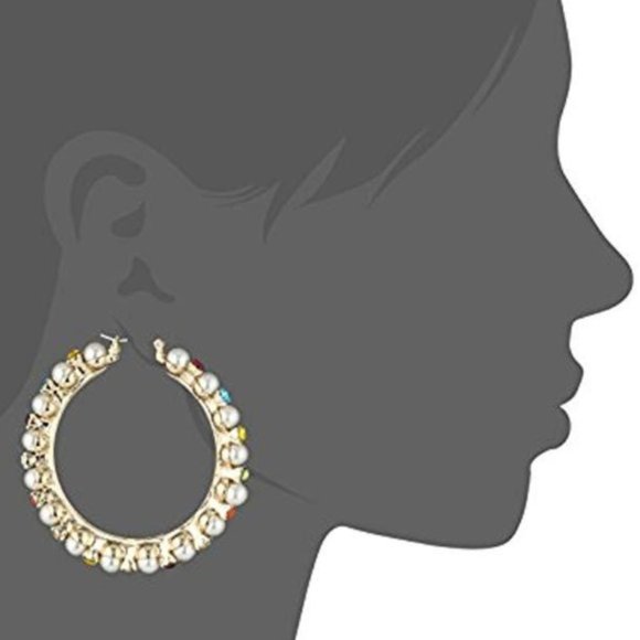 Betsey Johnson Jewelry - Betsey Johnson PEARL & STONE EARRINGS